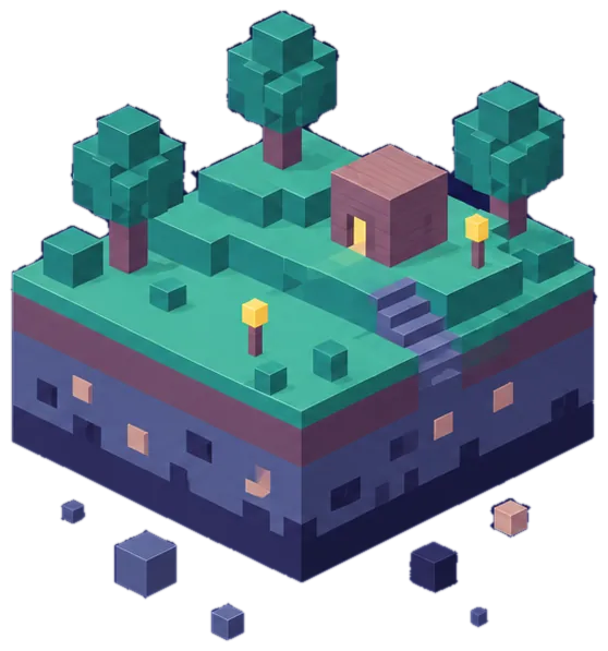 A floating world chunk